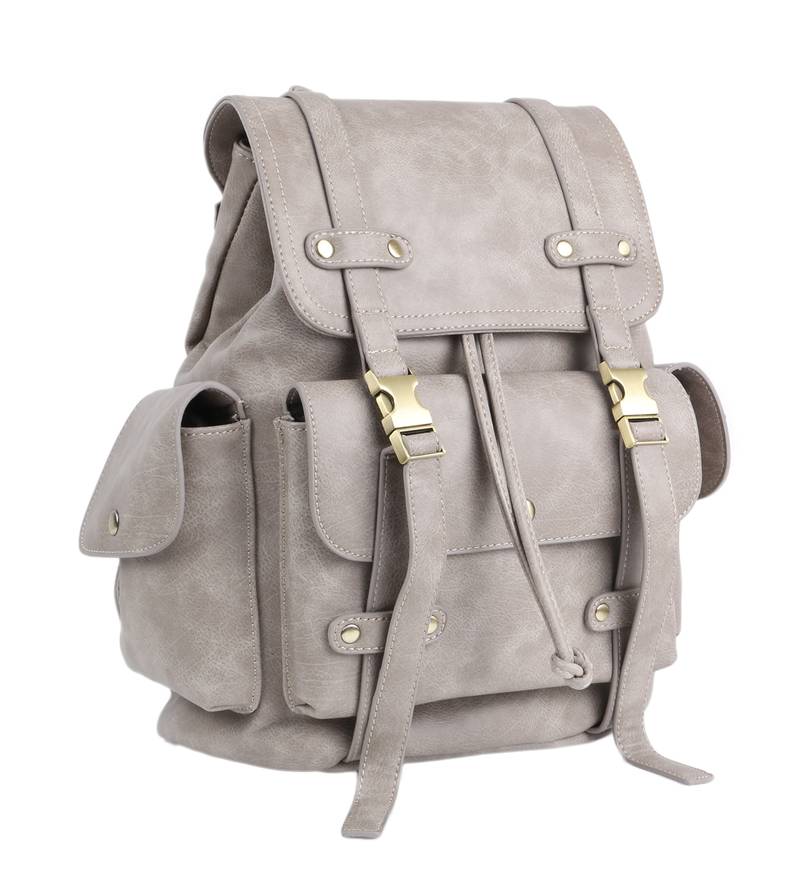 Buy Grey plain backpacks Online