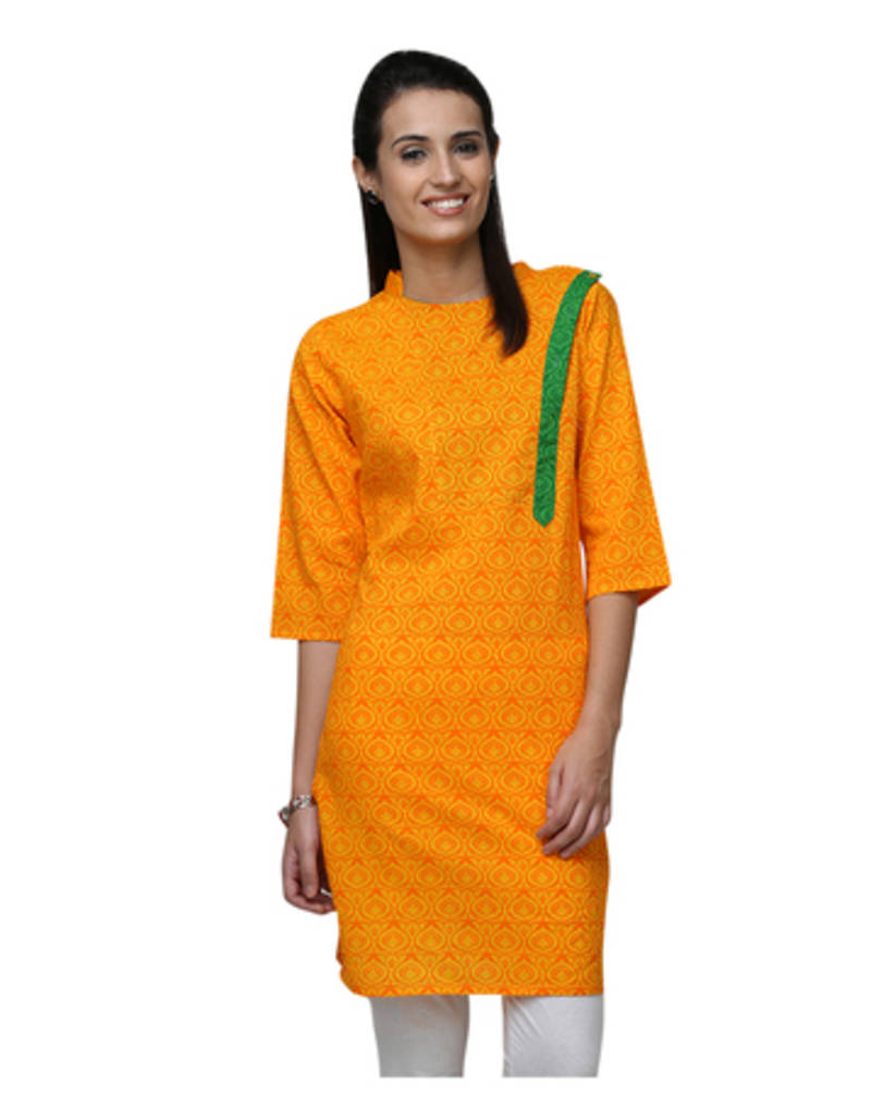 yellow kurtis online