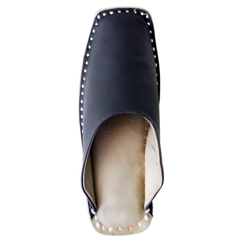 Buy Matt black leather half shoe Online
