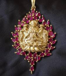 Laxmi Ji Sterling Silver (92.5) Pendant (Ruby) shop online