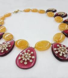 Buy Yeloow - Red K. Necklace Necklace online, Buy Necklaces online