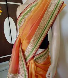 Buy orangish pink saree men-shoe online, Buy men-shoes online