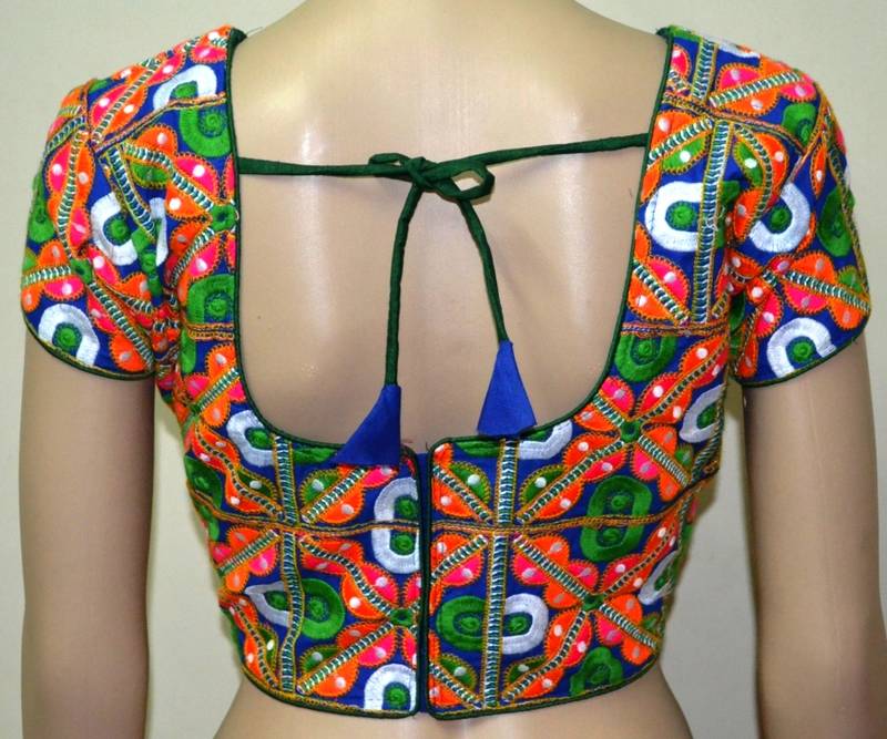 Buy Blue kutch Embroidery Blouse Online