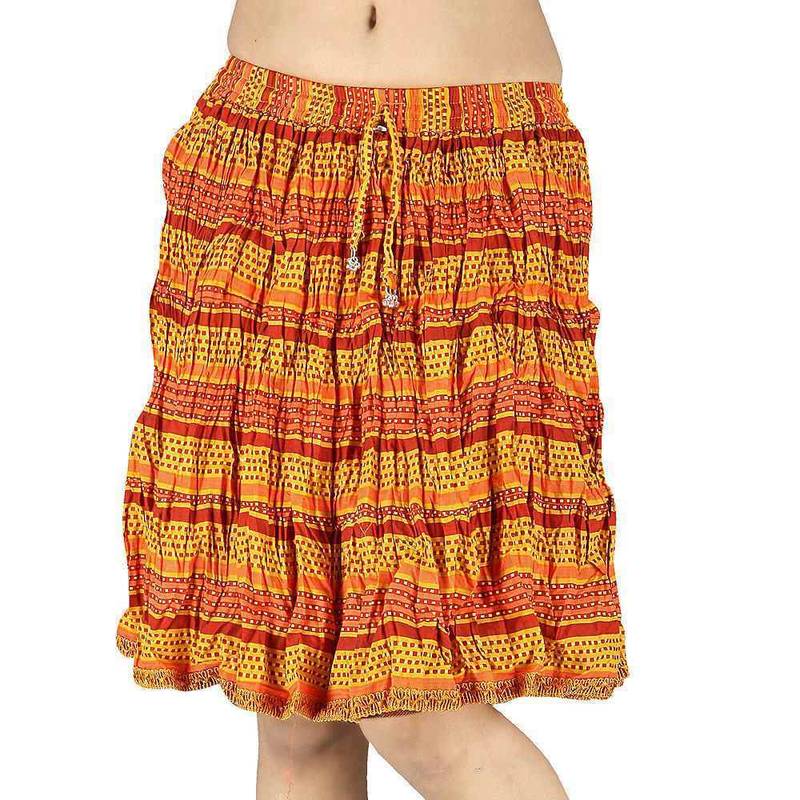 Buy Ethnic Designer Sanganeri Cotton Short Skirt Online