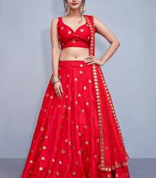 red colour ghagra choli